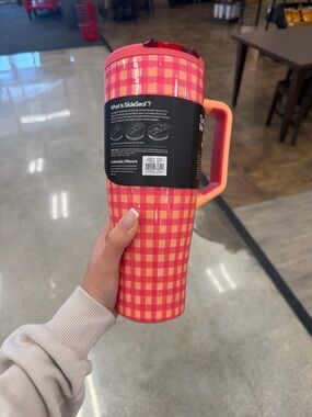 Limited Editon - Madi Nelson x Brumate Peach Plaid Travel Tumbler
